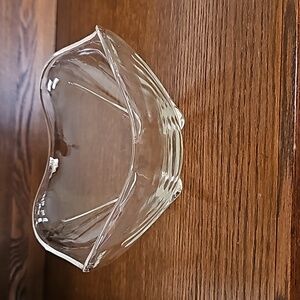 Vintage MCM modern glass Swedish MoonDrop serving dish by Anchor Hocking